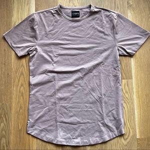 Cuts Mauve Curve Hem Ts